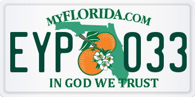 FL license plate EYPO33