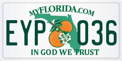 FL license plate EYPO36