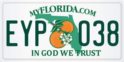 FL license plate EYPO38