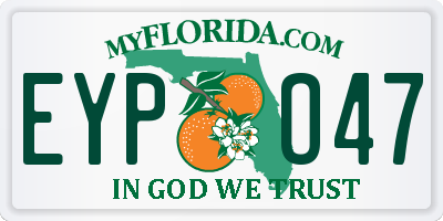 FL license plate EYPO47
