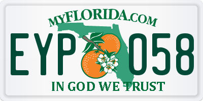 FL license plate EYPO58