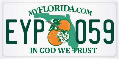 FL license plate EYPO59