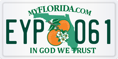 FL license plate EYPO61