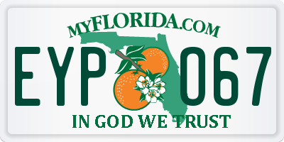 FL license plate EYPO67