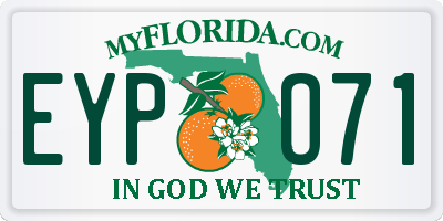 FL license plate EYPO71