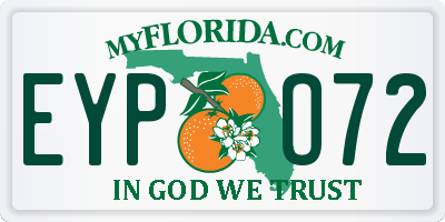 FL license plate EYPO72