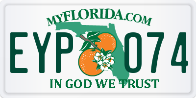 FL license plate EYPO74