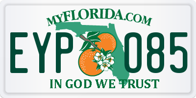 FL license plate EYPO85