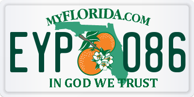 FL license plate EYPO86