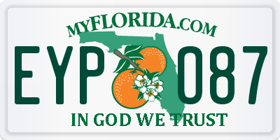 FL license plate EYPO87