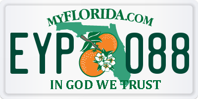FL license plate EYPO88