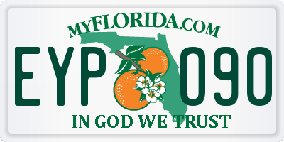 FL license plate EYPO90