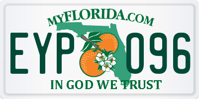 FL license plate EYPO96