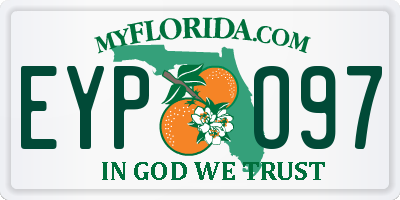 FL license plate EYPO97