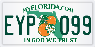 FL license plate EYPO99