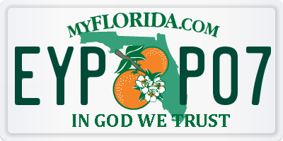 FL license plate EYPP07