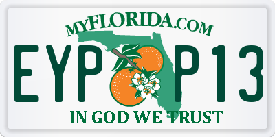 FL license plate EYPP13