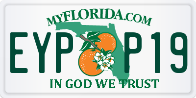 FL license plate EYPP19
