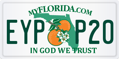FL license plate EYPP20