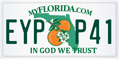 FL license plate EYPP41