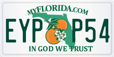 FL license plate EYPP54