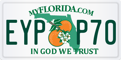 FL license plate EYPP70