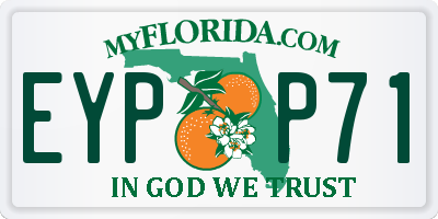 FL license plate EYPP71