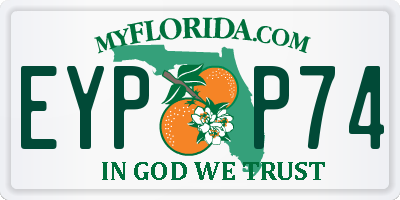FL license plate EYPP74