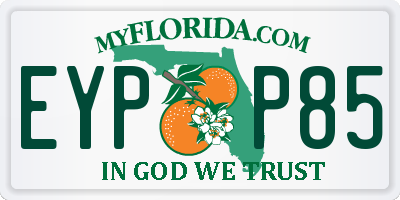 FL license plate EYPP85