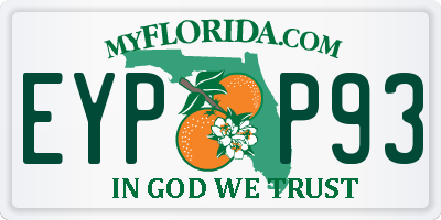FL license plate EYPP93