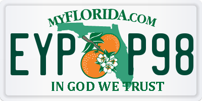 FL license plate EYPP98