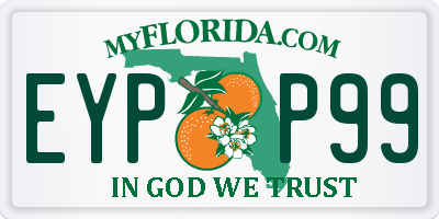 FL license plate EYPP99