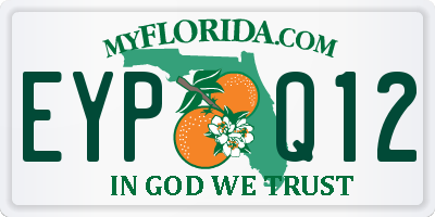 FL license plate EYPQ12