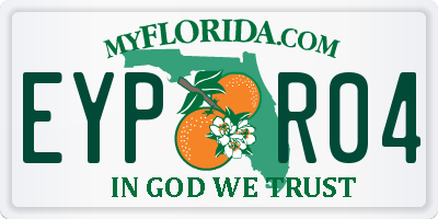 FL license plate EYPR04