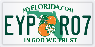 FL license plate EYPR07