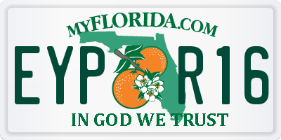 FL license plate EYPR16
