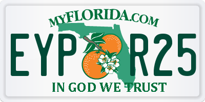 FL license plate EYPR25