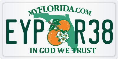 FL license plate EYPR38