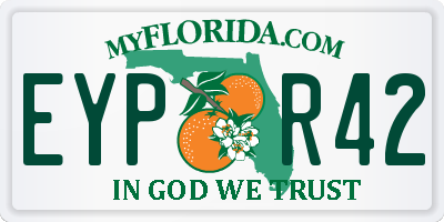 FL license plate EYPR42