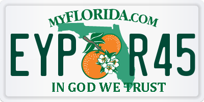 FL license plate EYPR45
