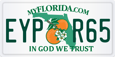FL license plate EYPR65
