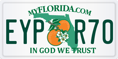 FL license plate EYPR70