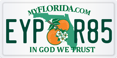 FL license plate EYPR85