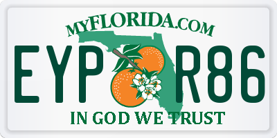 FL license plate EYPR86