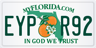 FL license plate EYPR92
