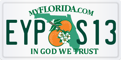 FL license plate EYPS13