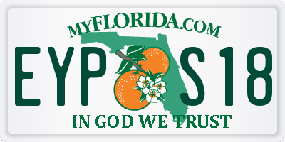 FL license plate EYPS18
