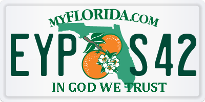 FL license plate EYPS42