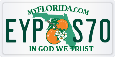 FL license plate EYPS70