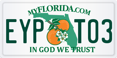 FL license plate EYPT03